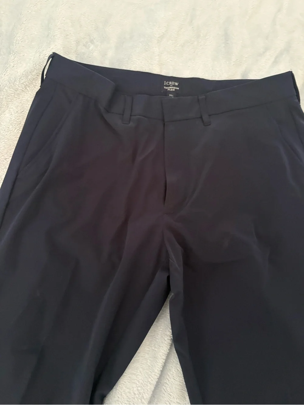 J. Crew Navy Straight-Leg Trousers